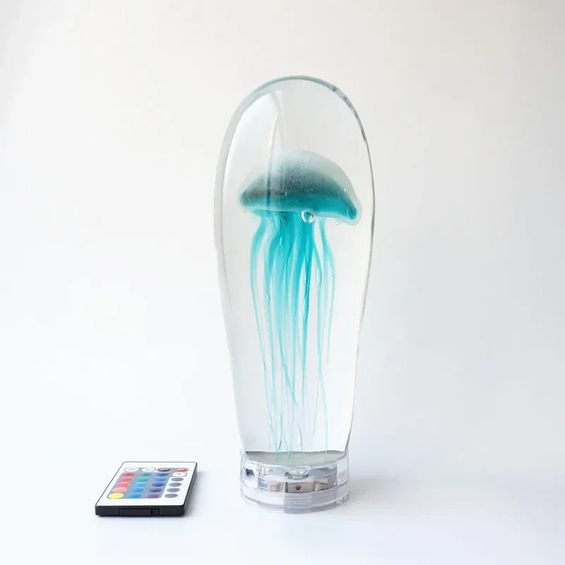 Glass Crystal Luminous Jellyfish Ornament | Nordic Mediterranean Home Decoration & Luxury Table Art Piece