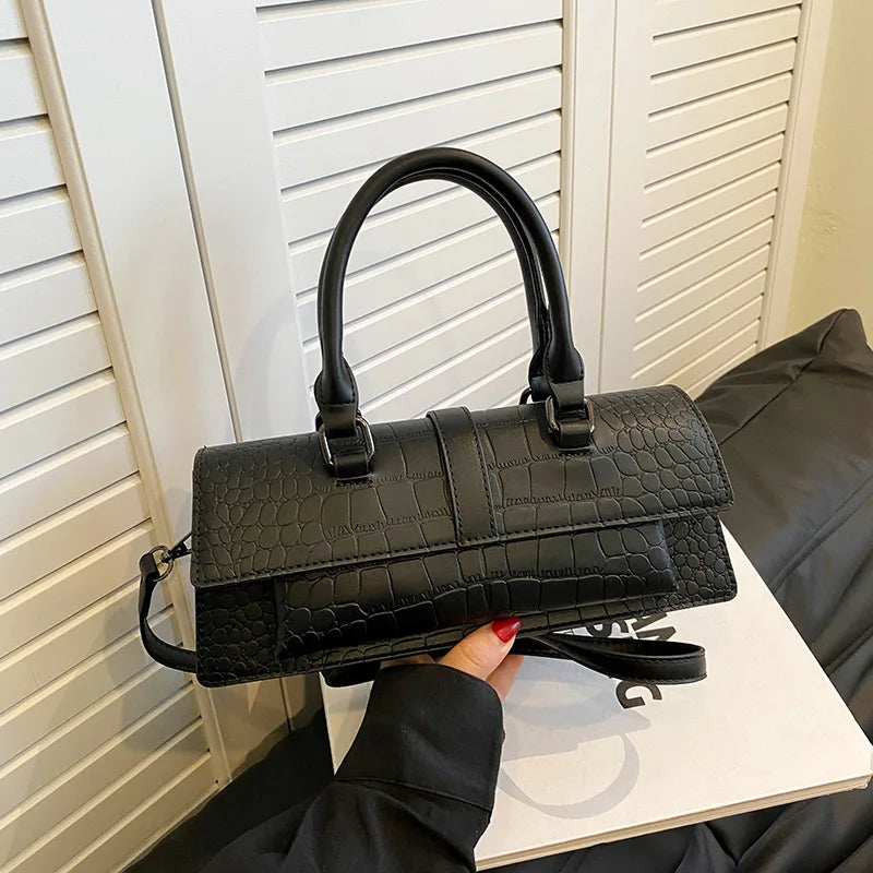 Fashion Ladies Shoulder Bag 2025 New Purses and Handbags High Quality PU Stone Pattern Crossbody Bag for Women Armpit Clutch Bag