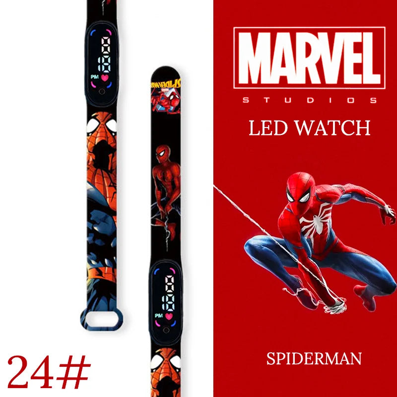 MINISO Spiderman Kid's Watches Men Sport Wristband Bracelet Waterproof Children Digital Watch Boys LED Clock relogio montre