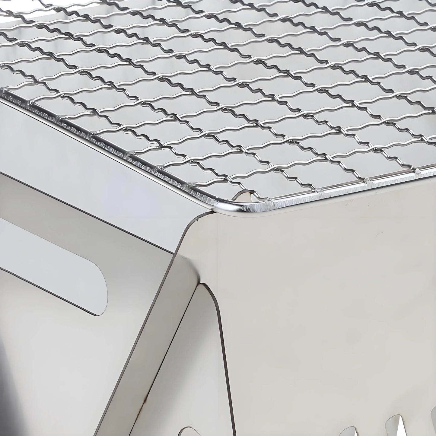 Camping Grill Pro - 304 Steel Instant-Fold BBQ ✔SparkGuard & NSF-Certified (Tailgating/Picnic Essential)