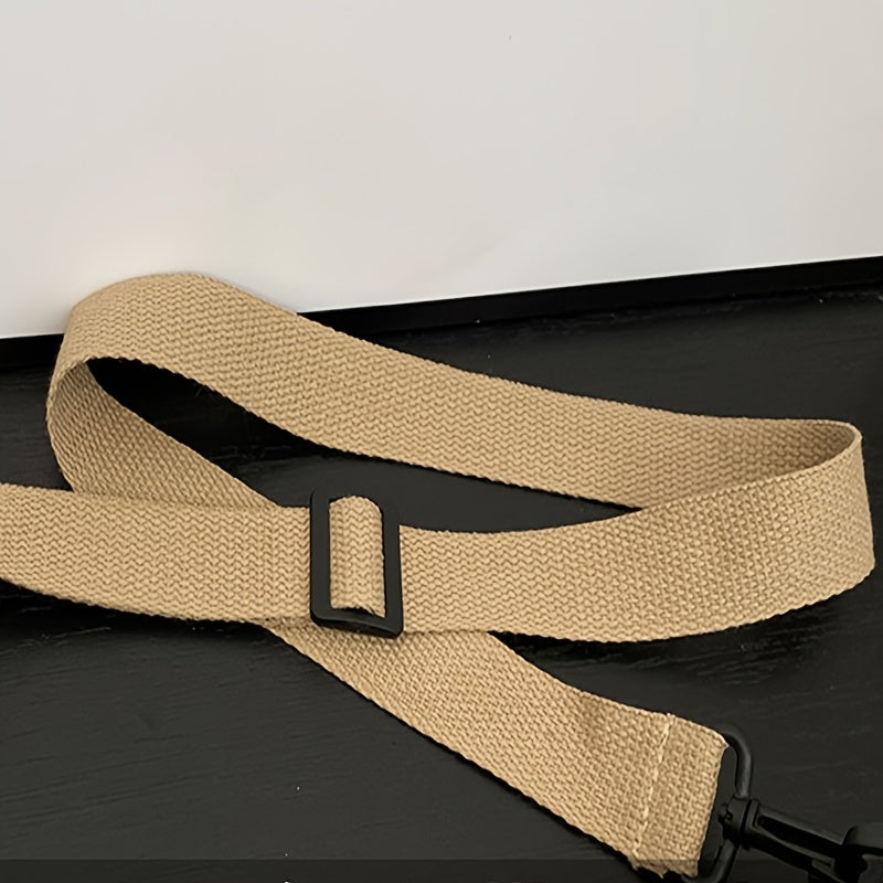 Large Capacity Nylon Crossbody Bag Casual Solid Color Messenger Shoulder Bag with Removable Strap