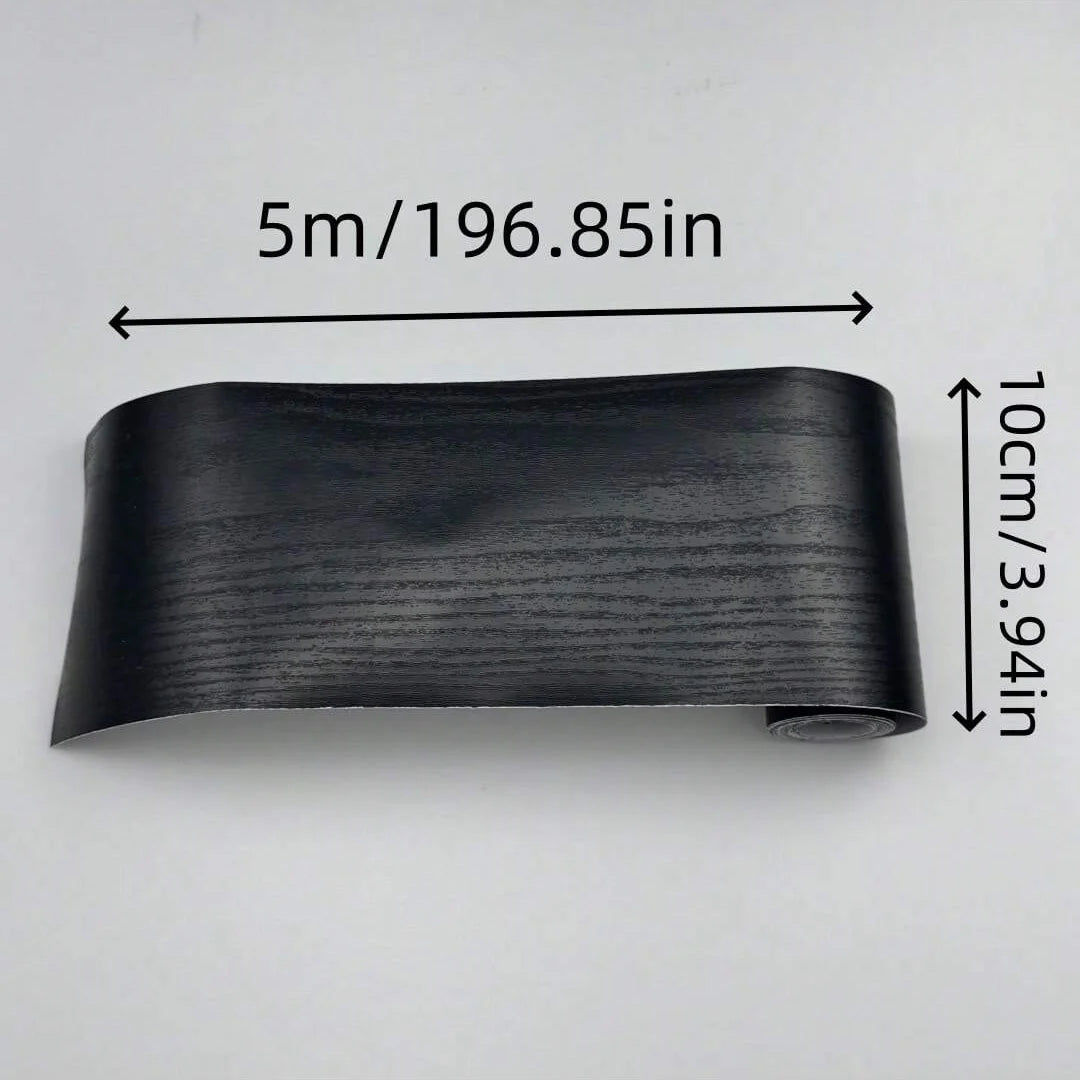 1PC 5mx10cm/20cm Imitation Wood Grain Door Frame Decoration Sticker,Bedroom and Living Room Wall Stickers,Floor Decoration Lines