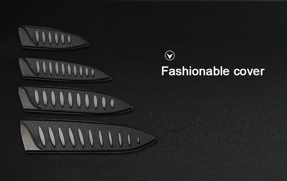 Ceramic Fruit Knife for Kitchen 3 4 5 6 inch Chef Knife with Sheath Utility Slicing Cooking Tool for Vegetable Rustproof Zirconi