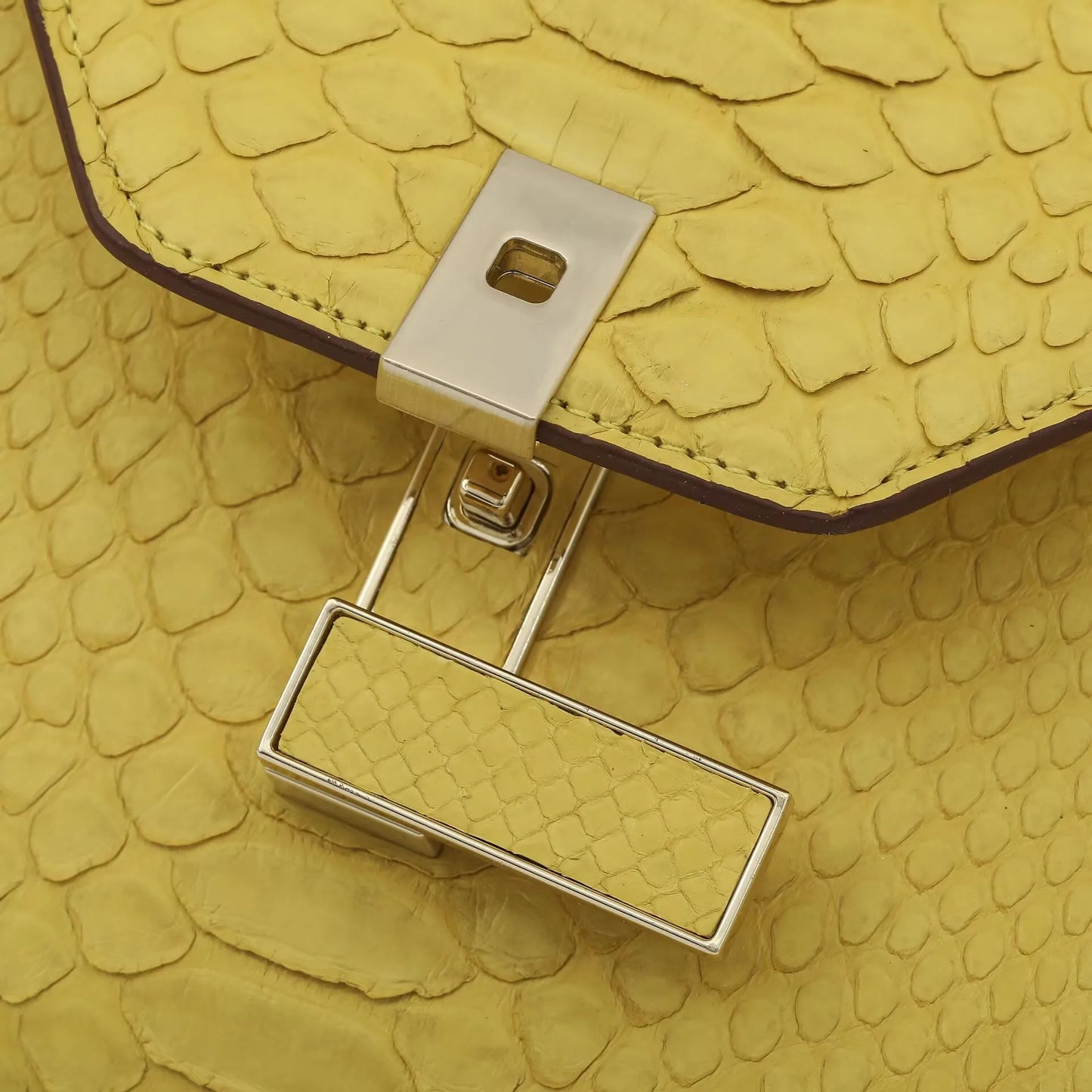 2025 Luxury Genuine Python Leather Handbag for Women - Exotic Luxury Top Handle Purse with Flap Closure & Structured Shape