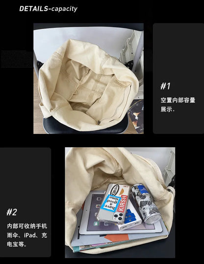 Women's Shoulder Bag Large Canvas Crossbody Bags for Women 2023 Cotton Cloth Fashion Korean Female Students School Bag Handbags