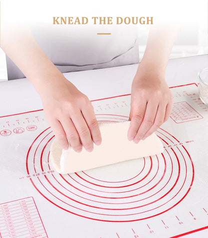 Fiberglass Silicone Baking Mat Large Kneading Pad Nonstick Surface Rolling Dough Mat With Scale For Kitchen Cooking Pastry Sheet