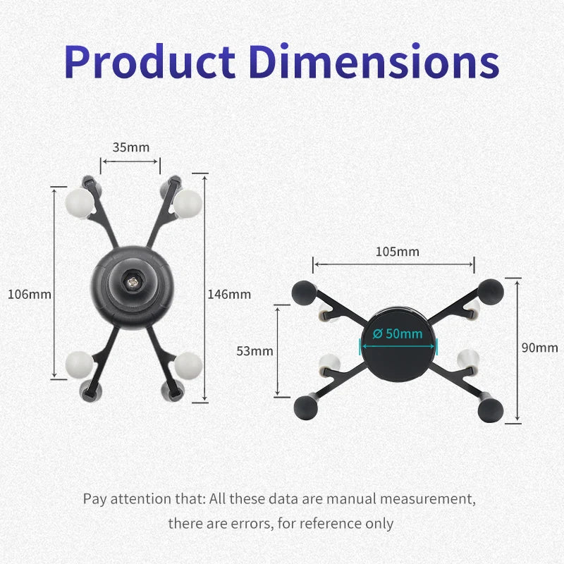 VINmounts off Road Phone Mount with 1 Inch Ball and Track Mobile Phone Holder