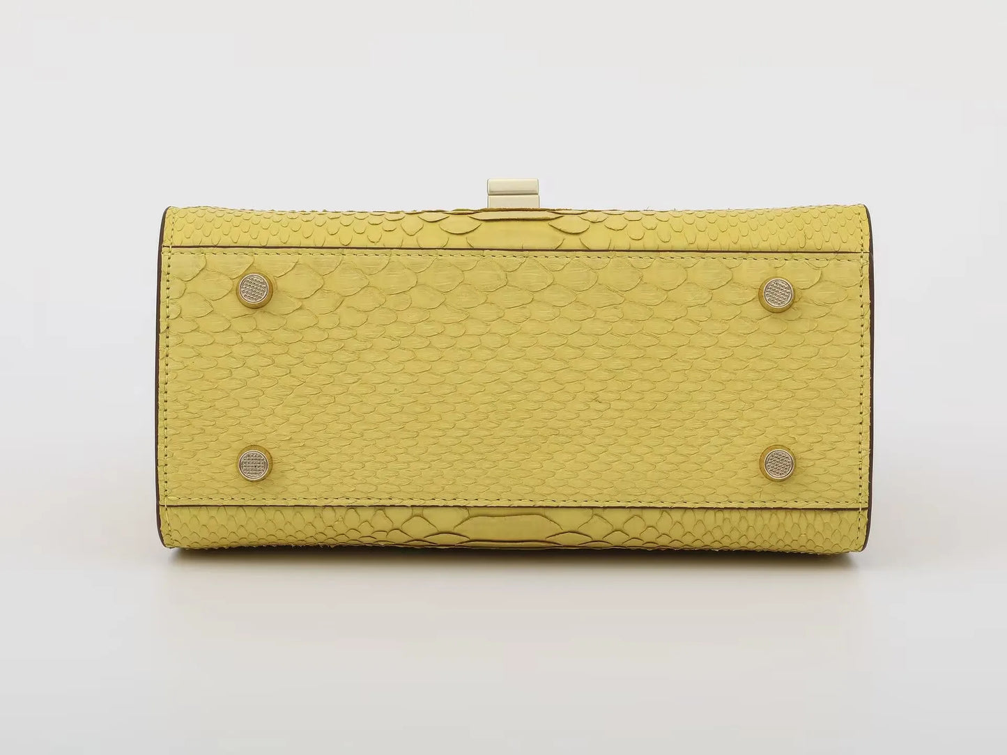 2025 Luxury Genuine Python Leather Handbag for Women - Exotic Luxury Top Handle Purse with Flap Closure & Structured Shape