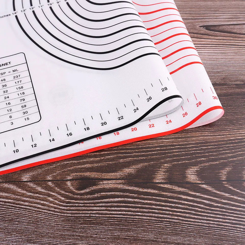 Fiberglass Silicone Baking Mat Large Kneading Pad Nonstick Surface Rolling Dough Mat With Scale For Kitchen Cooking Pastry Sheet