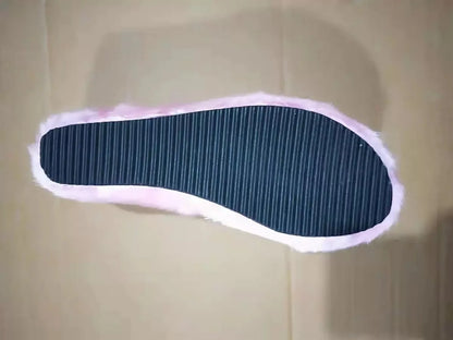 New Fur Slippers Women's Wedge Heel Shoes Women High-heeled Furry Drag Fashion Outdoor All-match Shoes Slippers Furry Slides