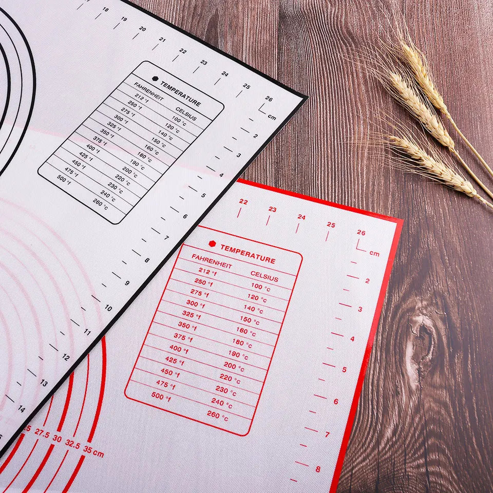 Fiberglass Silicone Baking Mat Large Kneading Pad Nonstick Surface Rolling Dough Mat With Scale For Kitchen Cooking Pastry Sheet