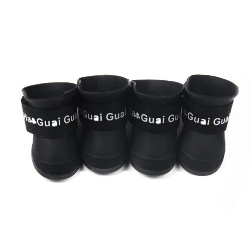 4PCS Waterproof Pet Dog Shoes | Anti-Slip Rain & Snow Boots for Small Dogs, Cats & Puppies – Summer Outdoor Footwear