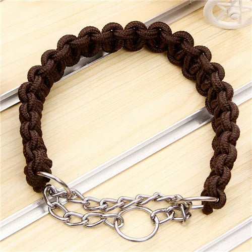 Upgraded Color P-Chain Collar for Large Dogs | Adjustable German Shepherd Walking Collar for Medium & Large Pets