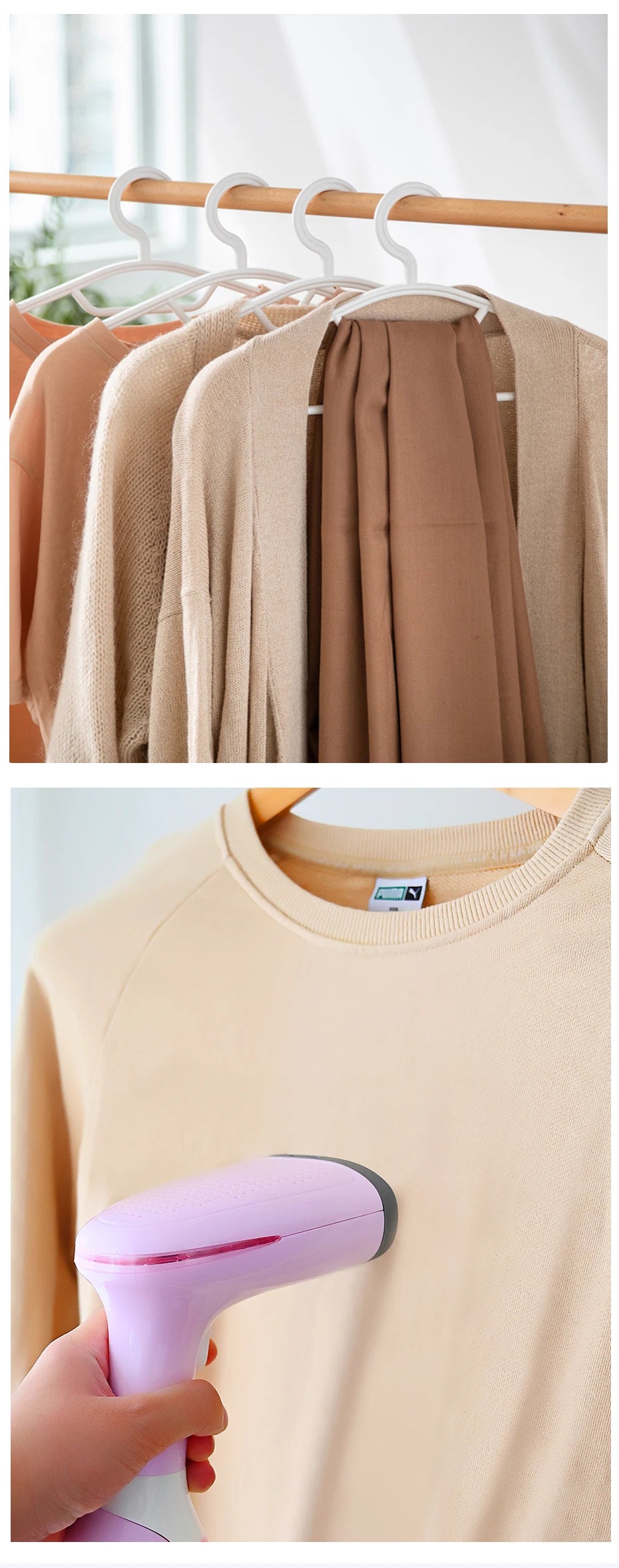 SaengQ 1500W Handheld Garment Steamer | Fast-Heat Portable Fabric Steam Iron with 280ml Tank for Clothes & Home Use