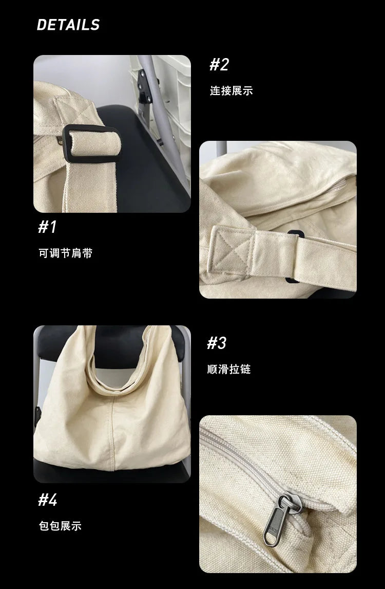Women's Shoulder Bag Large Canvas Crossbody Bags for Women 2023 Cotton Cloth Fashion Korean Female Students School Bag Handbags