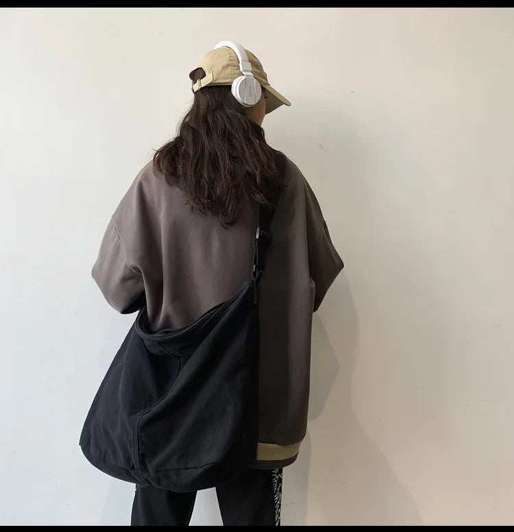 Women's Shoulder Bag Large Canvas Crossbody Bags for Women 2023 Cotton Cloth Fashion Korean Female Students School Bag Handbags