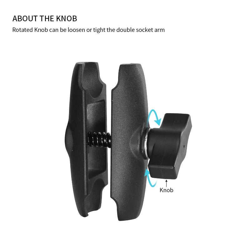 VINmounts off Road Phone Mount with 1 Inch Ball and Track Mobile Phone Holder