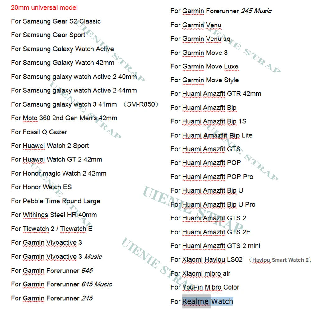 20mm Watch Band For Ticwatch E3 & E Strap Quick release Watchbands Wristband Replacement Silicone Bracelet For Ticwatch GTH