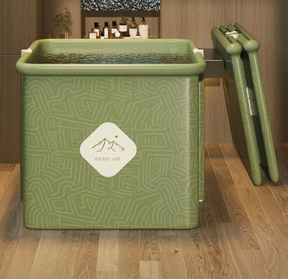 Household Children's Bath Bucket Adult Home Life Double Foldable Bath Bucket Thickened Free Installation Bathtub