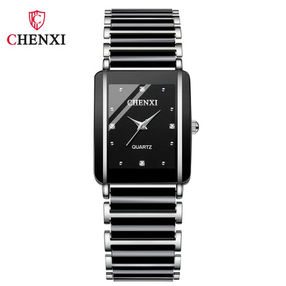 CHENXI 104A Waterproof Top Brand Luxury couple watches Watch for Women Men With Simulated-Ceramics Strap relojes para damas