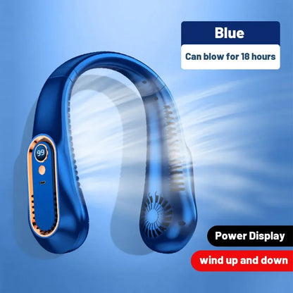 Neck Bladeless Fan Mini Ultra Long Life Portable Lazy Silent Fan Usb Charging Student Sports Office