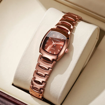 Elegant Women Watches Fashion Square Analog Quartz Watch For Ladies Wristwatch Clock Reloj Mujer（Without Box）