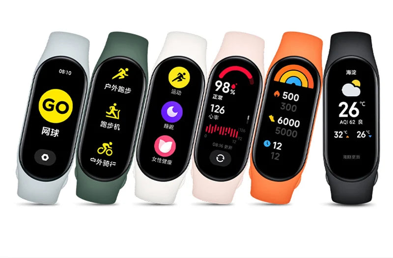 3Pcs Watchband For Mi Band 7 6 4 5 3 Bracelet Xiaomi Mi Band Strap Silicone Sport Replacement Wristband Smartwatch Accessories