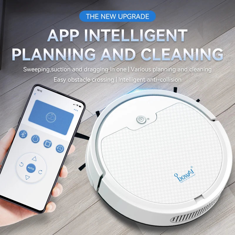 Intelligent Sweeping Robot Large Water Tank Mobile App Remote Control Planning And Cleaning Line Low Noise 2000 Pa Large Suction