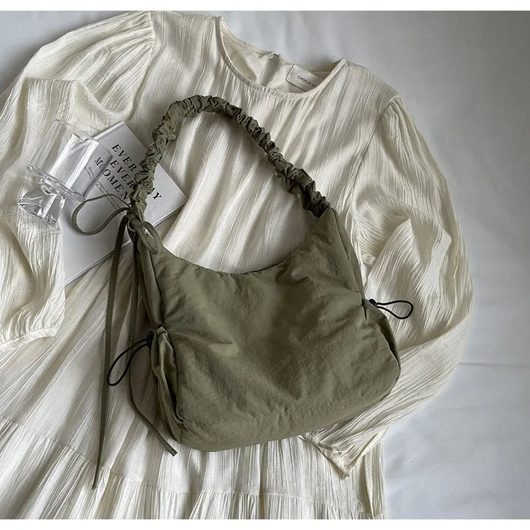 Soft Design Cloth Small Shopper Shopping Underarm Bags Lady Shoulder Bag for Women 2024 Trend Fashion Y2K Handbags сумка