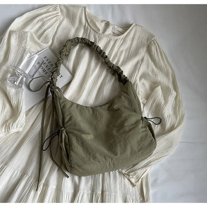 Soft Design Cloth Small Shopper Shopping Underarm Bags Lady Shoulder Bag for Women 2024 Trend Fashion Y2K Handbags сумка