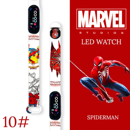 MINISO Spiderman Kid's Watches Men Sport Wristband Bracelet Waterproof Children Digital Watch Boys LED Clock relogio montre