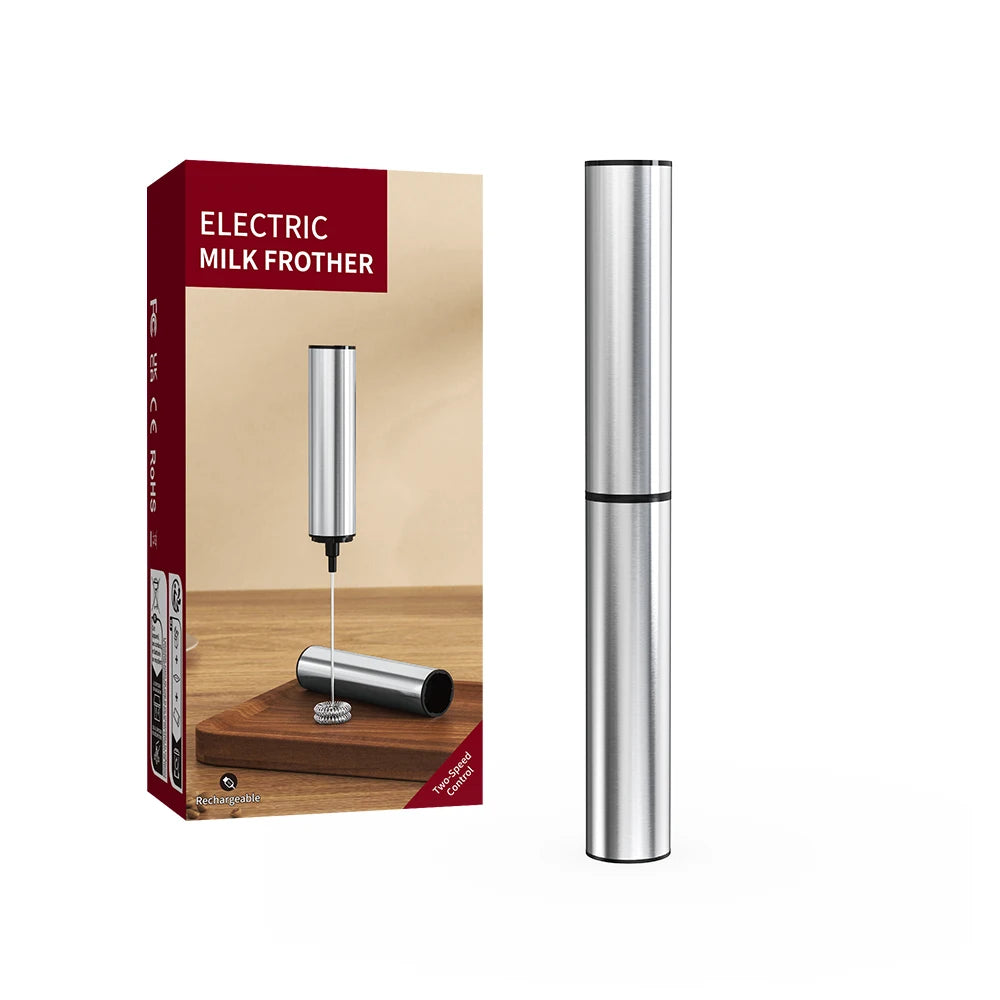 Powerful Handheld Milk Frother & Drink Mixer | Rechargeable Electric Whisk & Foam Maker for Coffee, Lattes & Eggs
