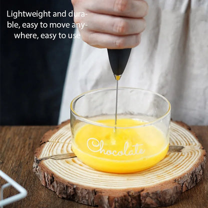 Electric Coffee Milk Frother & Egg Beater | Handheld Stainless Steel Whisk Mixer for Drinks & Baking