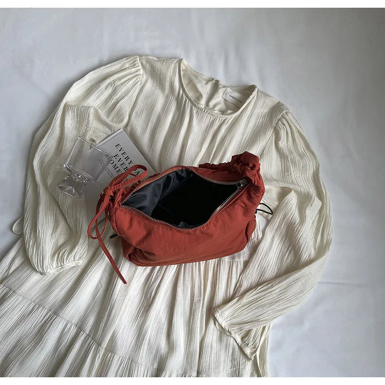 Soft Design Cloth Small Shopper Shopping Underarm Bags Lady Shoulder Bag for Women 2024 Trend Fashion Y2K Handbags сумка