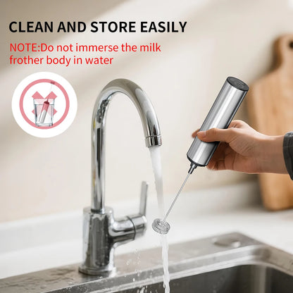 Powerful Handheld Milk Frother & Drink Mixer | Rechargeable Electric Whisk & Foam Maker for Coffee, Lattes & Eggs