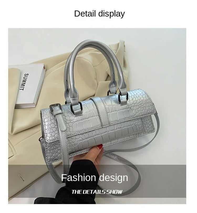 Fashion Ladies Shoulder Bag 2025 New Purses and Handbags High Quality PU Stone Pattern Crossbody Bag for Women Armpit Clutch Bag