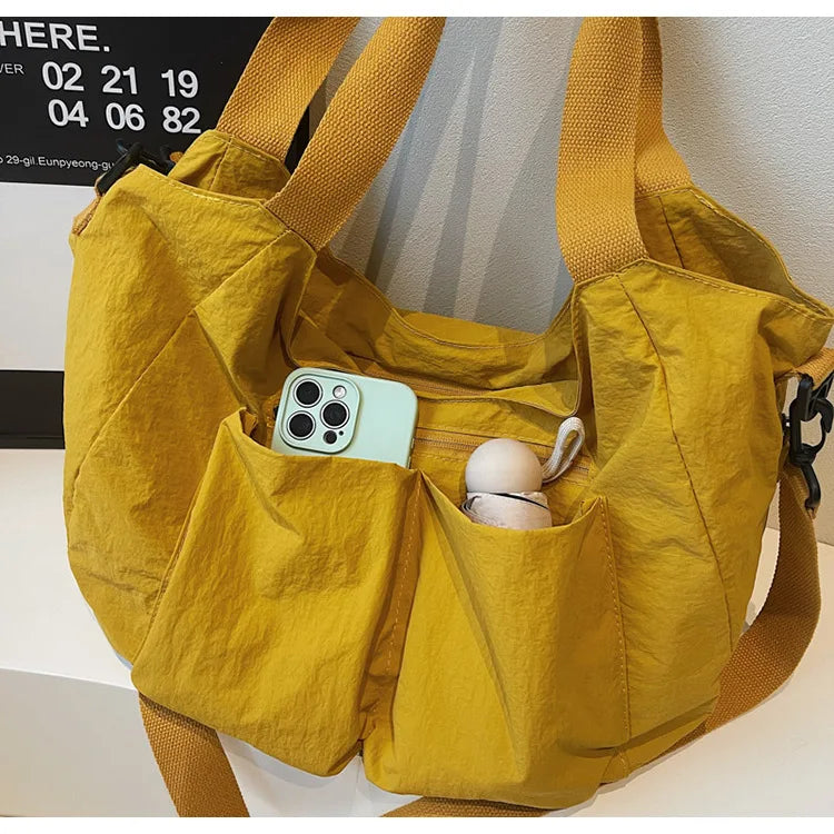 Summer New Large Capacity Crossbody Bag Nylon Fashionable Single Shoulder Handbag Women's Casual Tote Bag