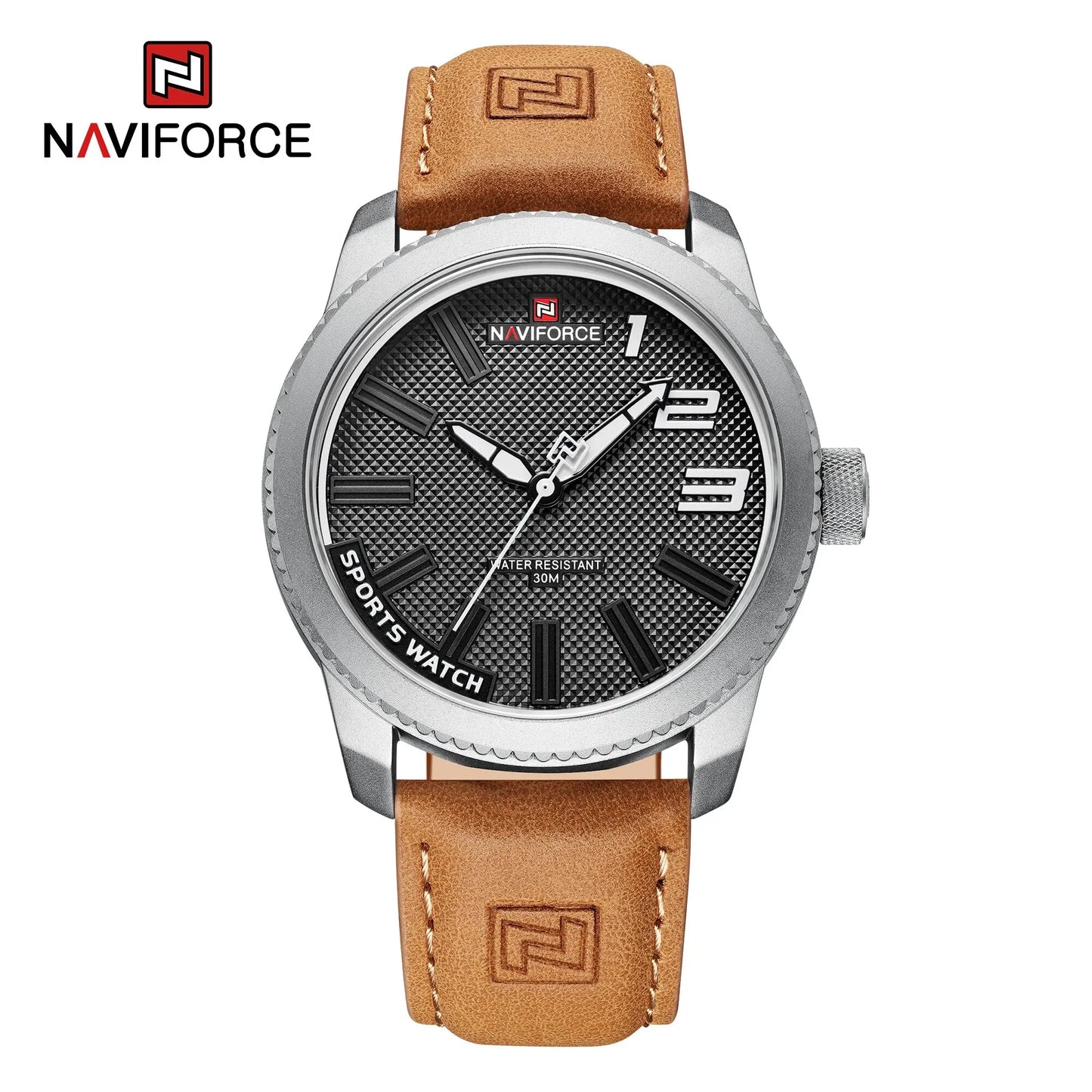 NAVIFORCE Popular Male Wristwatch Military Sports Shockproof Waterproof Leather Watch Men Fashion Casual Clock Relogio Masculino