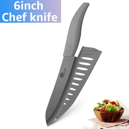 Ceramic Fruit Knife for Kitchen 3 4 5 6 inch Chef Knife with Sheath Utility Slicing Cooking Tool for Vegetable Rustproof Zirconi