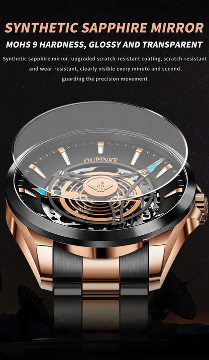 OUPINKE 3206 Mens Watches  Automatic Mechanical Wristwatch For Man Stainless Steel Waterproof Luminous Sapphire Luxury Original