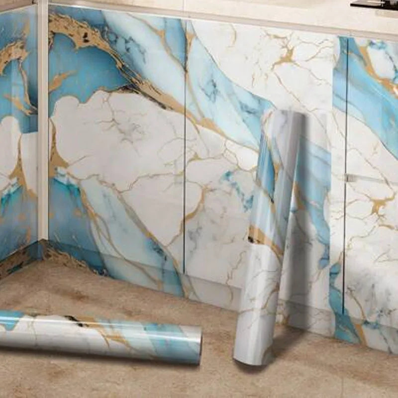 40cm Oil-Proof Kitchen Wallpaper | Self-Adhesive Waterproof & Heat-Resistant Wall Sticker for Home Decoration