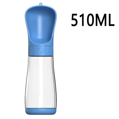 Twist-Open Portable Dog Water Bottle | Travel Pet Drinking & Feeding Cup with Food Bowl for Outdoor Walking