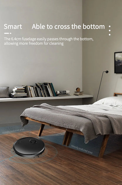 Intelligent Sweeping Robot Large Water Tank Mobile App Remote Control Planning And Cleaning Line Low Noise 2000 Pa Large Suction