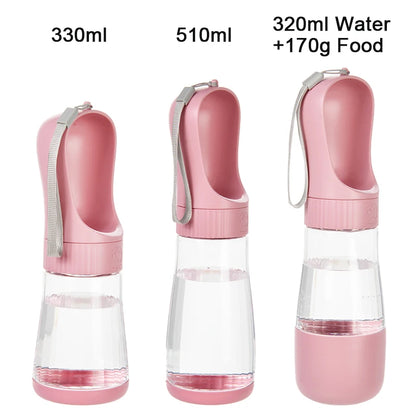 Portable Pet Water Bottle & Food Dispenser | Leak-Proof Travel Cup for Dogs & Cats – Food-Grade Material