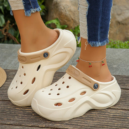 Women's Fashion Chunky Platform Sandals 2024 Summer Thick Sole eva Clogs Garden Shoes for Women Outdoor Non Slip Beach Slippers