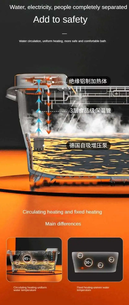 Automatic Foldable Spa Bathtub Heating Sweat Steaming Bathtub Comfortable Home Portable Bucket Adult Full Body Bath Bucket T