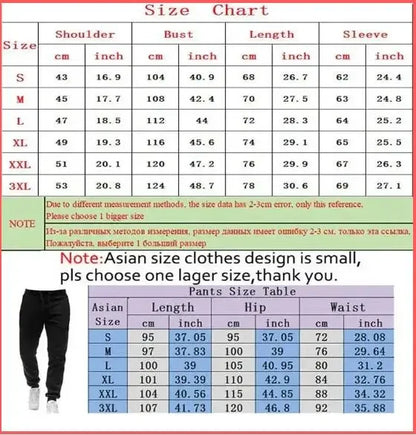 Spring Autumn Men Tracksuits Sets Long Sleeve Hoodie+Jogging Trousers 2 Piece Fitness Running Suits Sportswear Casual Clothing