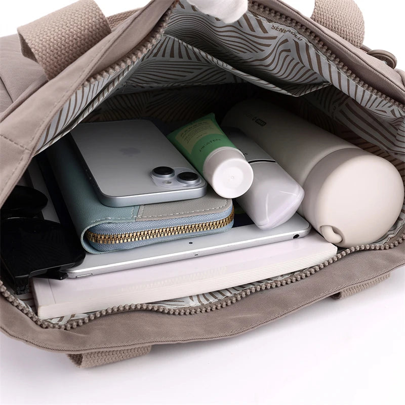 Fashion Casual Women Top Handle Handbag High Quality Fabric Women's Shoulder Bag Large Capacity Girls Casual Tote Bag SAC