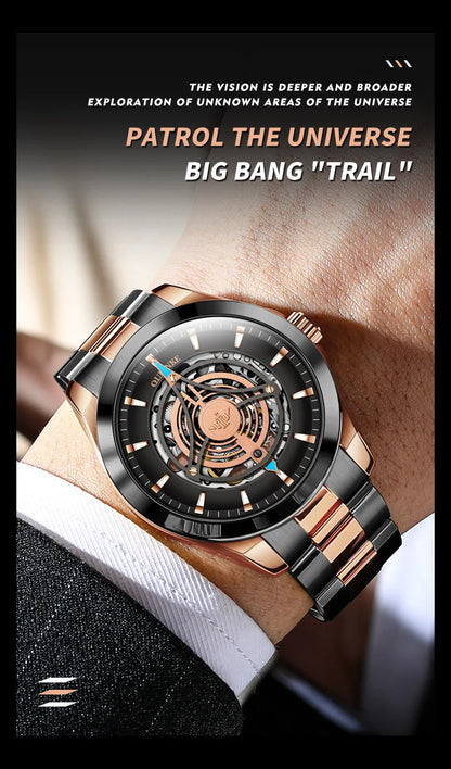 OUPINKE 3206 Mens Watches  Automatic Mechanical Wristwatch For Man Stainless Steel Waterproof Luminous Sapphire Luxury Original