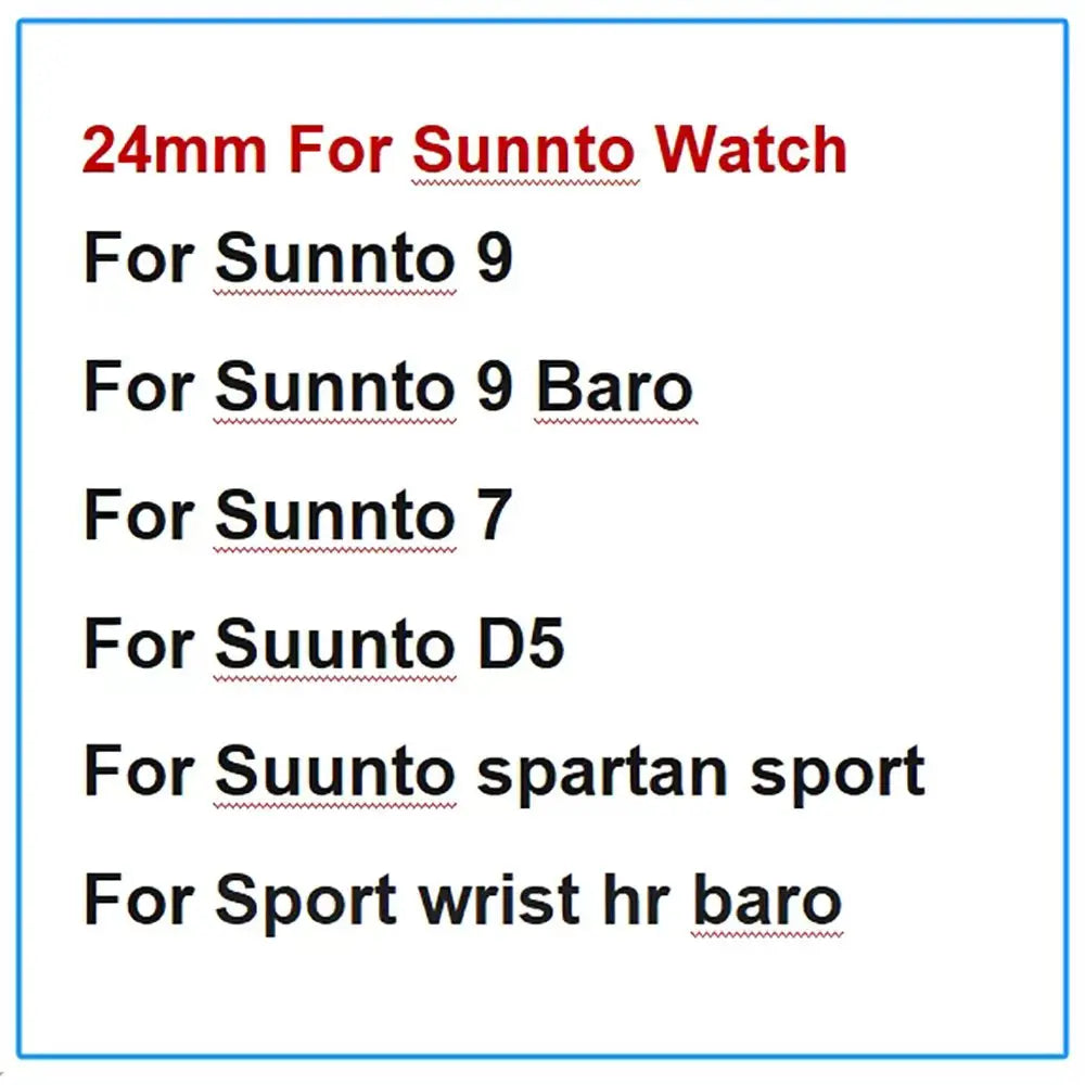 New 24mm Silicone Watch Strap Band For Suunto 7/ 9 /D5  Spartan Sport Wrist HR Baro Smart Watch Band Replacement Wrist Strap